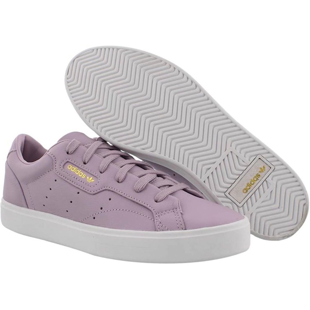 Adidas Sleek Lavender Women’s Retro Low Profile Sneakers EUC Size 7.5 - Picture 2 of 7